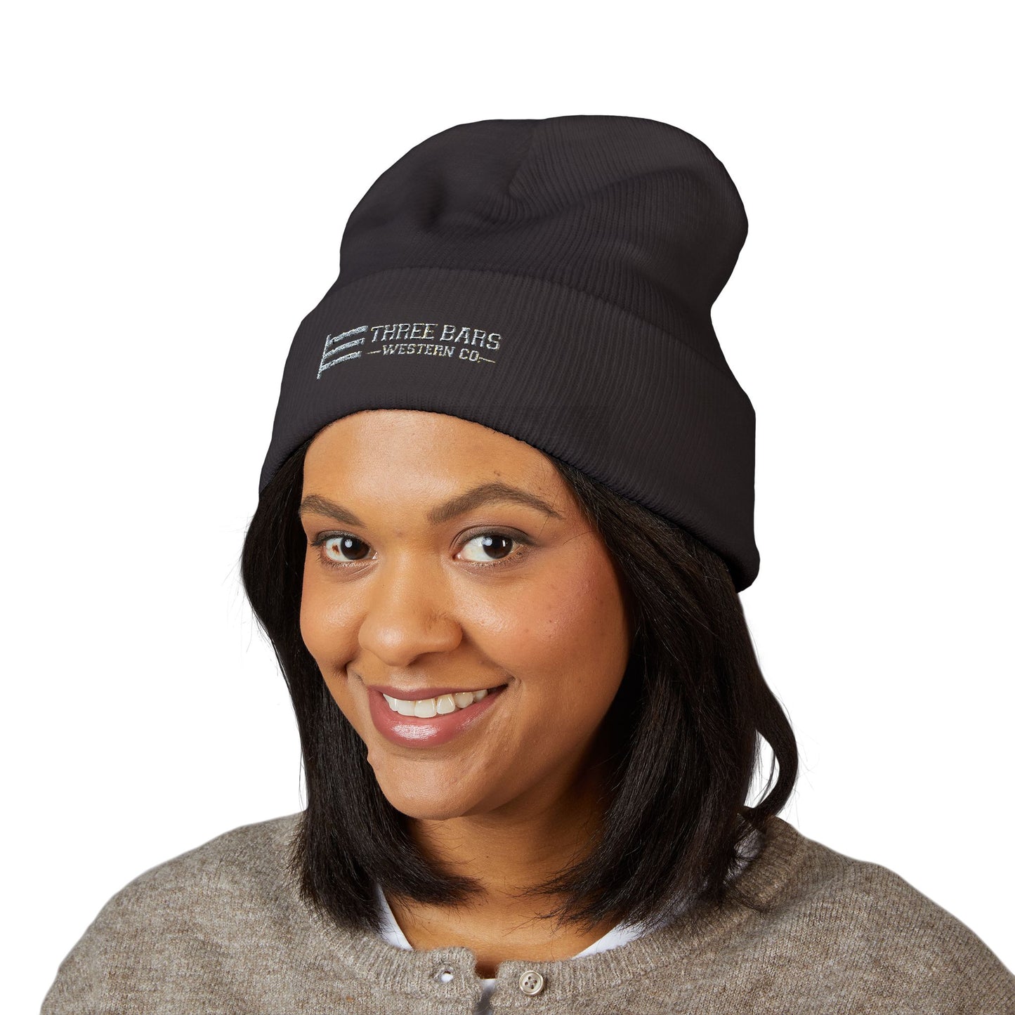 Three Bars Logo — Cuffed Beanie