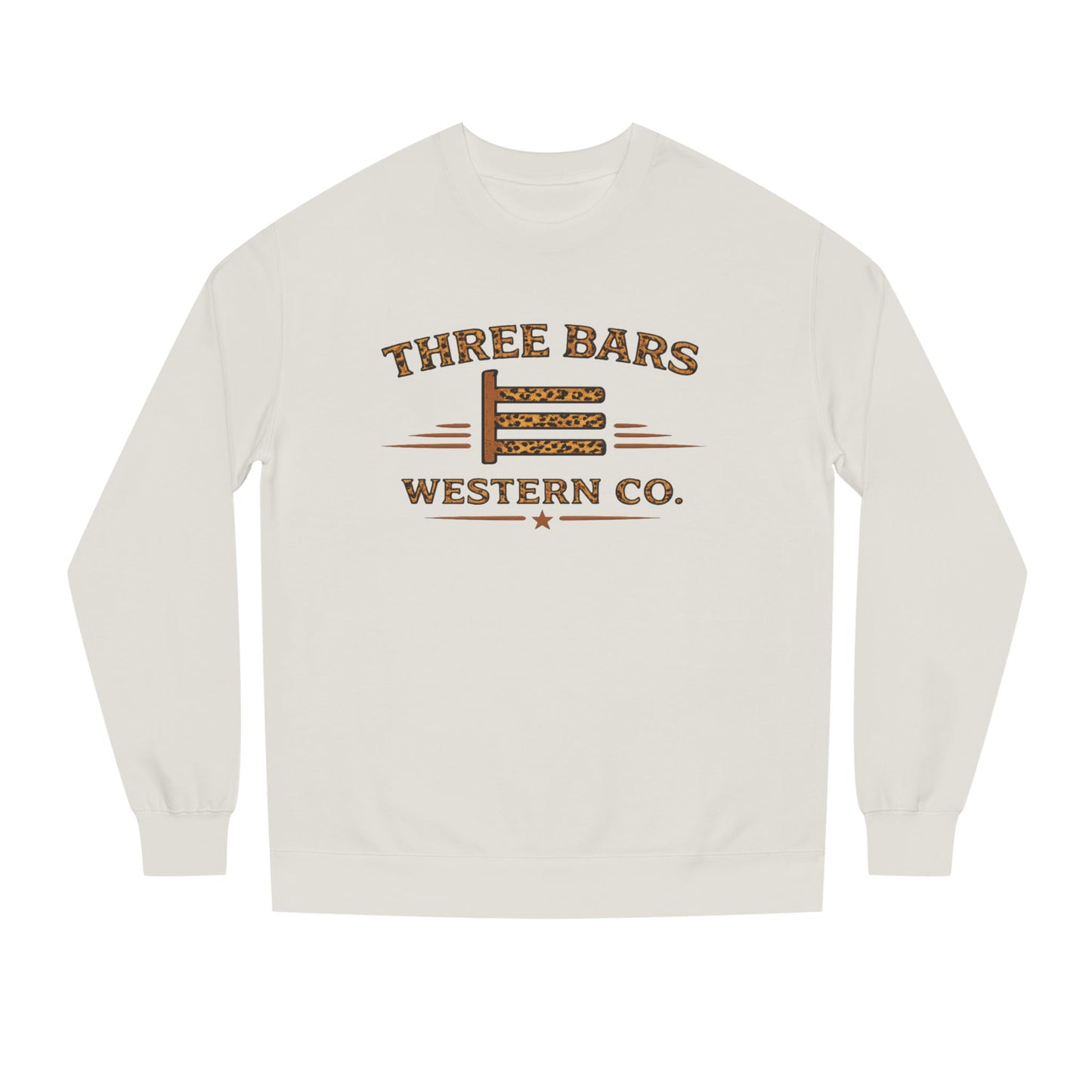 Three Bars Vintage Leopard Print Crewneck Sweatshirt