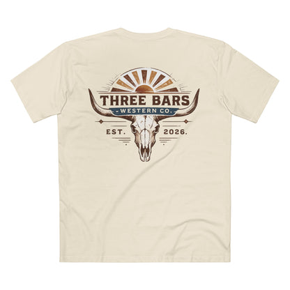 Three Bars Bull Skull & Sunburst Tee