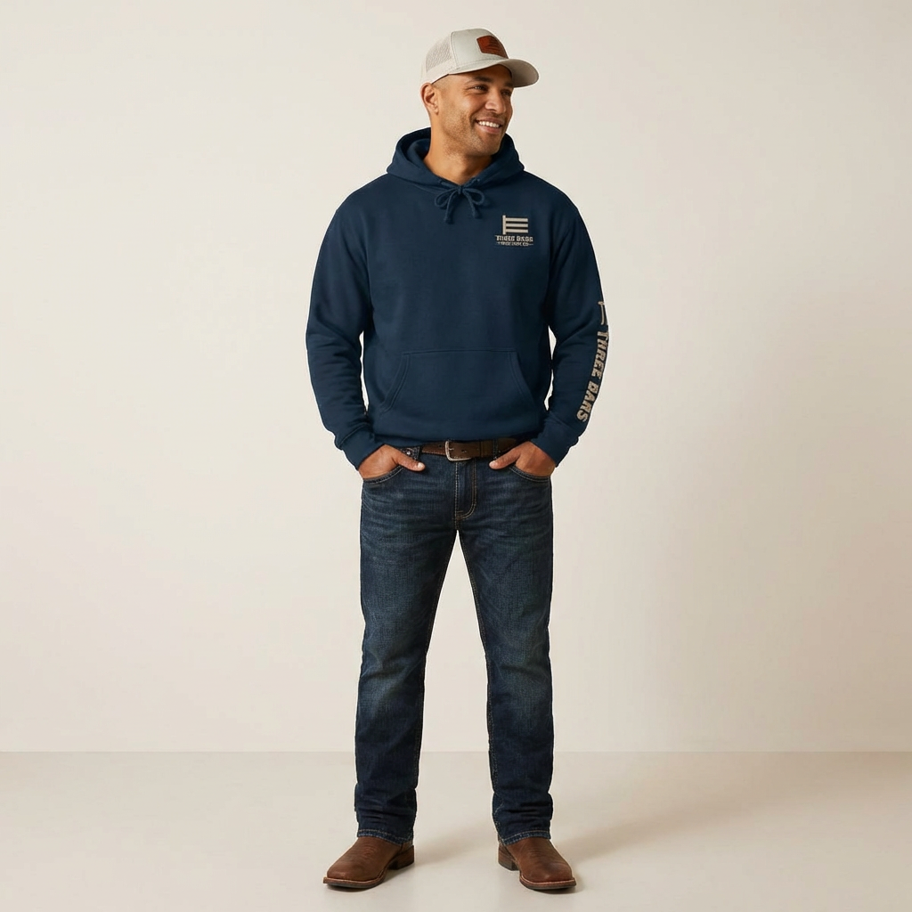 Three Bars Sleeve Hoodie