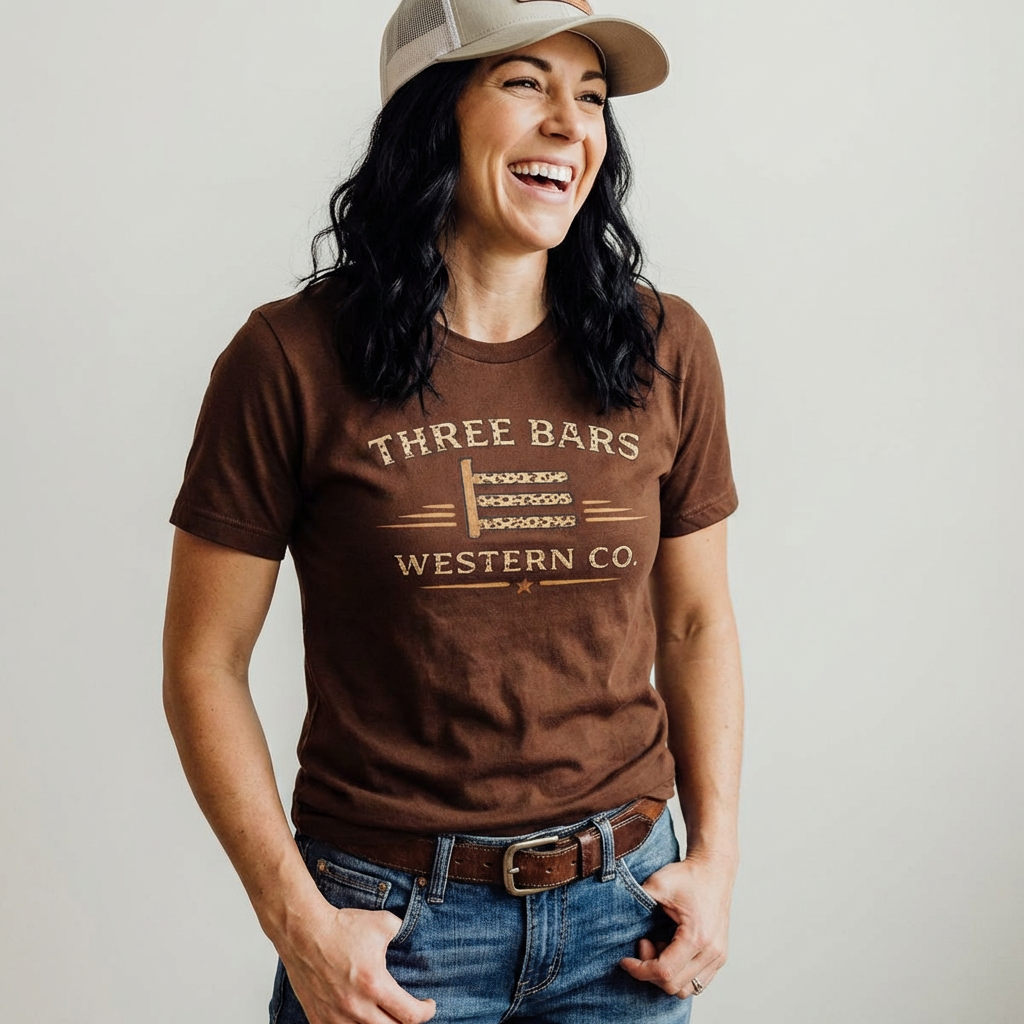 Three Bars Leopard Print Tee