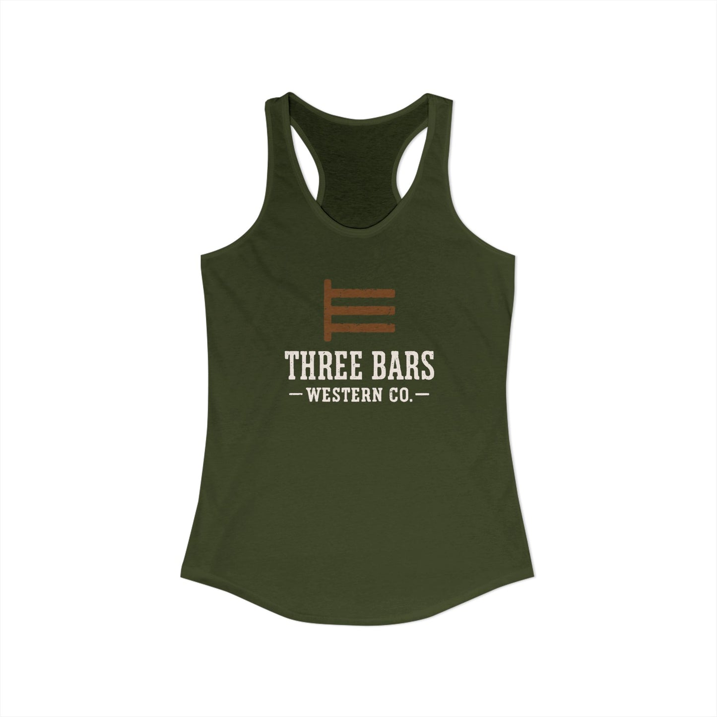 Three Bars Ranch Stamp Racerback Tank