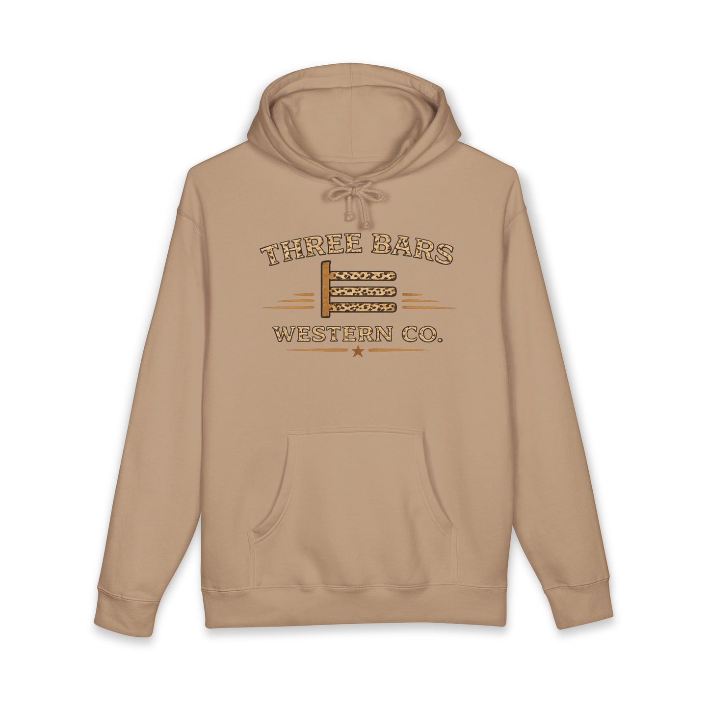 Three Bars Leopard Print Hoodie