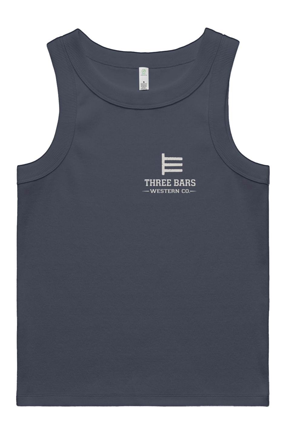 Three Bars Organic Rib Tank