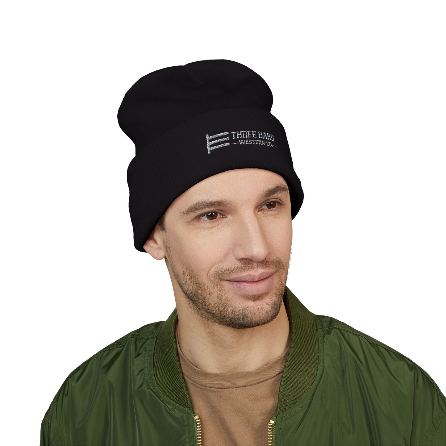 Three Bars Logo — Cuffed Beanie