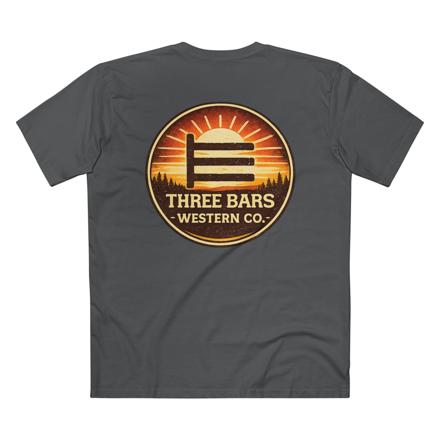 Three Bars Logo Sunset Tee