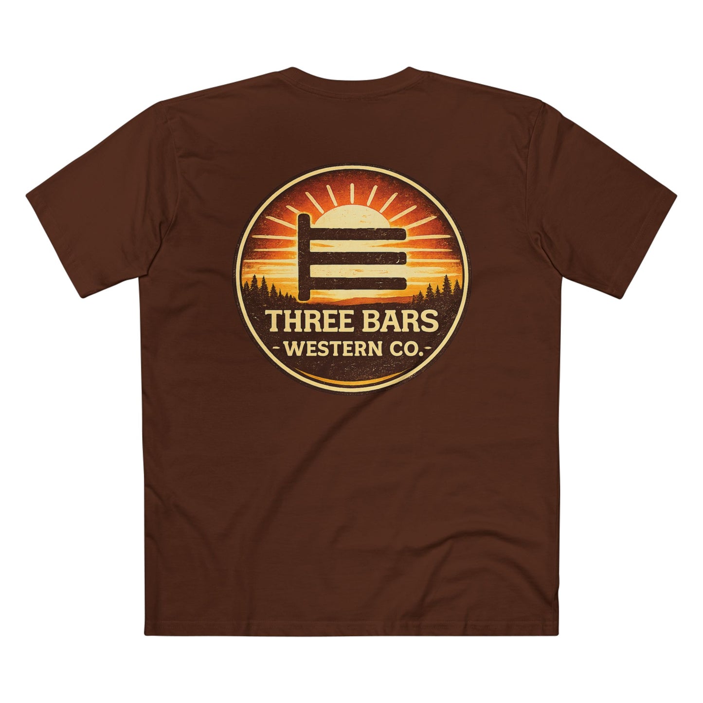 Three Bars Logo Sunset Tee