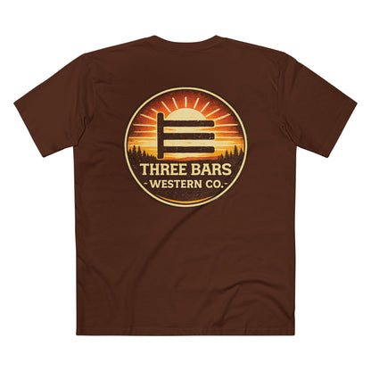 Three Bars Logo Sunset Tee