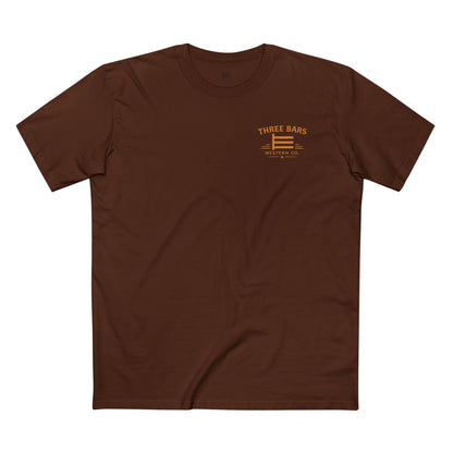 Three Bars Logo Sunset Tee