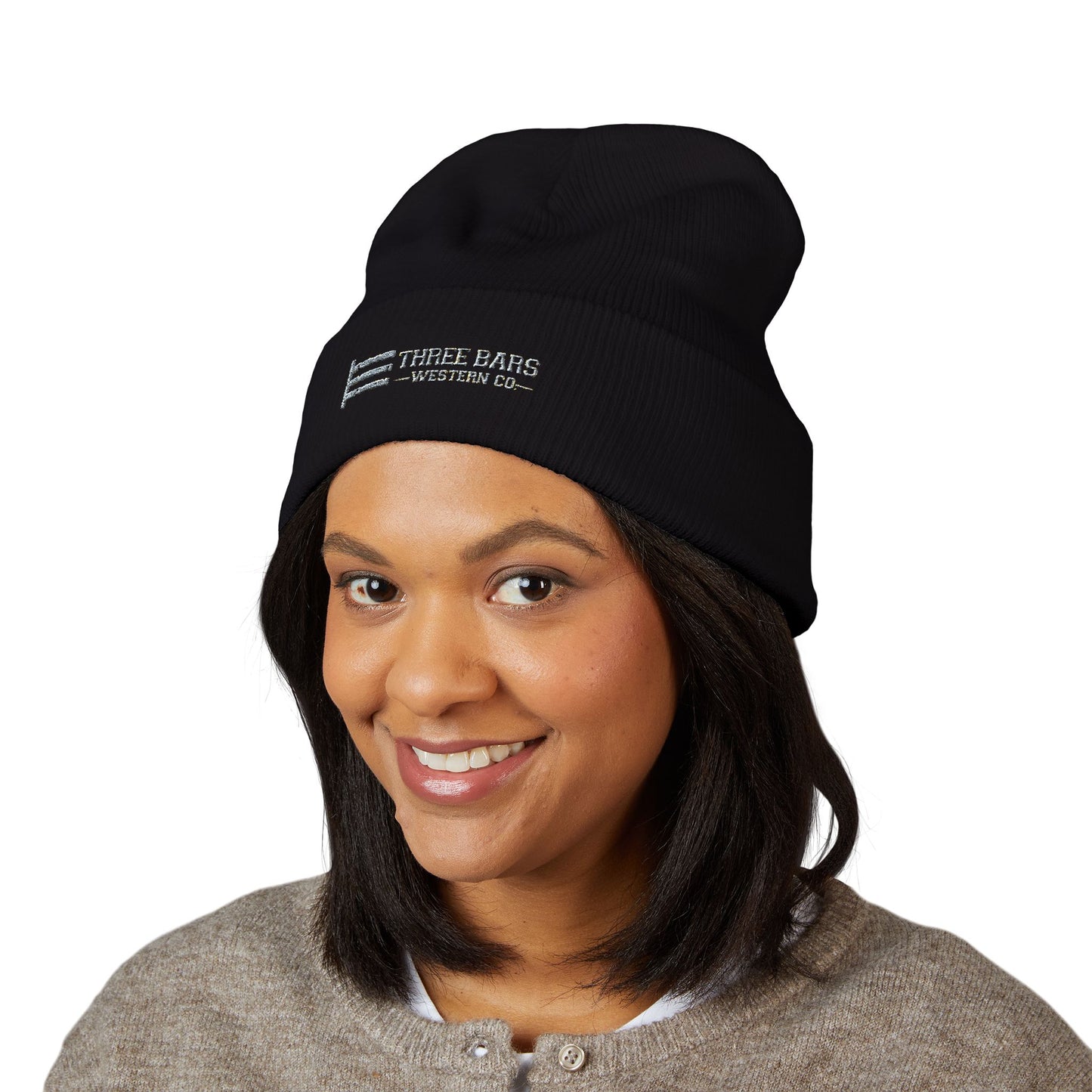 Three Bars Logo — Cuffed Beanie